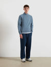 Farah Jim 1/4 Zip - Chalk Blue