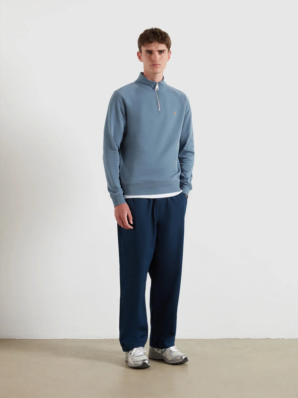 Farah Jim 1/4 Zip - Chalk Blue