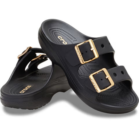 Crocs Saturday Metallic Buckle Sandal - Black