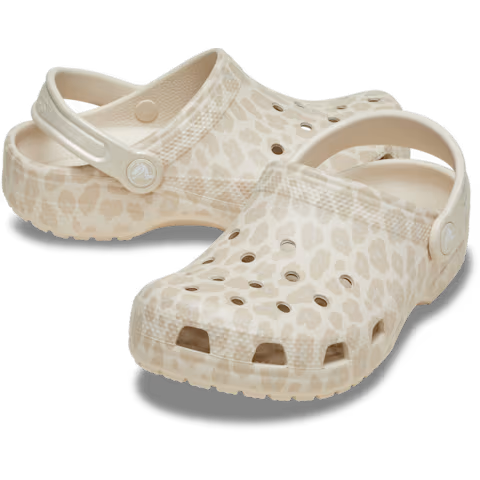 Crocs Classic Animal Glitter Clog K - Almond Tint/ Leopard