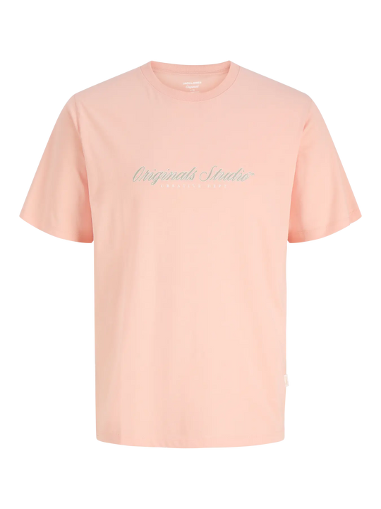 Jack & Jones Montauk Type Front Tee - Peach Melba