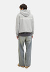 Jack & Jones Interlude Tonal Back Print Sweat Hood - Light Grey