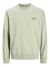 Jack & Jones Chad Branding Sweat Crew - Aqua Grey [Size 2XL]