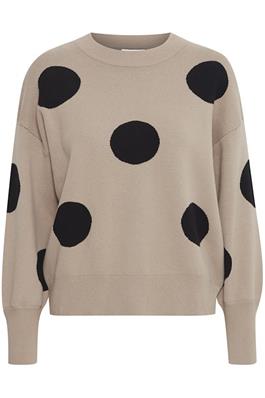 B.young Omme Dot Jumper - Humus Mix