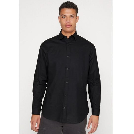 Jack & Jones Jetwill Solid Long Sleeve Shirt LN - Black [Size M]