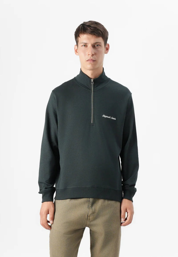 Jack & Jones Norrebro Embroidered Sweat High Neck - Forest River