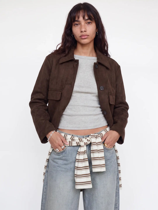 JJXX Luisa Brushed Jacket - Demitasse