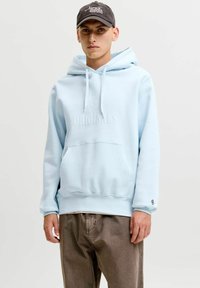 Jack & Jones Frederiksberg Monogram Sweat Hood - Ice Water