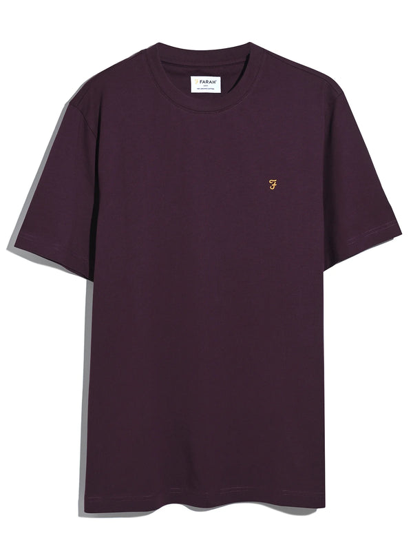 Farah Danny Regular Short Sleeve Tee - Bordeaux