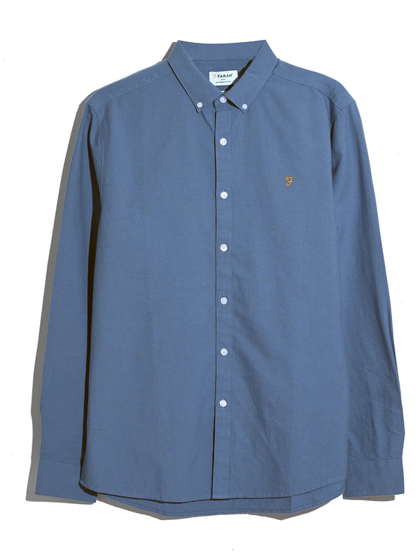 Farah Brewer L/S Shirt - Chalk Blue