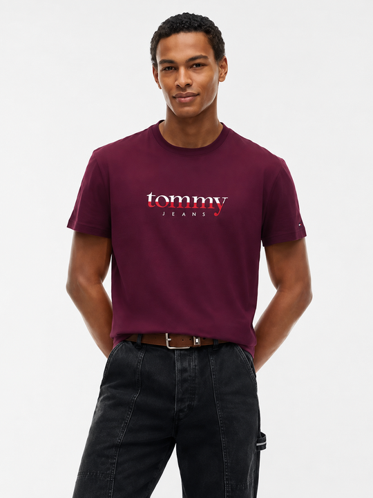 Tommy Jeans Reg DNA Tee - Calypso Berry