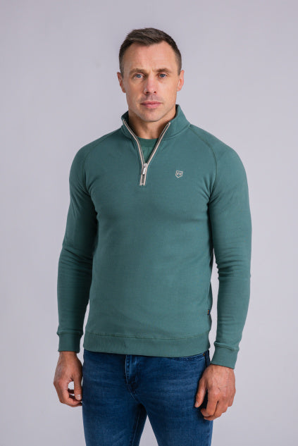 Tommy Bowe XV KIngs Falcons Half Zip - Noble Fir