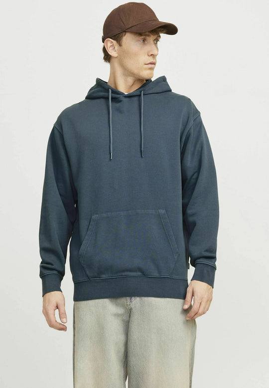 Jack & Jones Charge Faded Sweat Hood - Mood Indigo