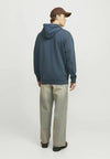 Jack & Jones Charge Faded Sweat Hood - Mood Indigo
