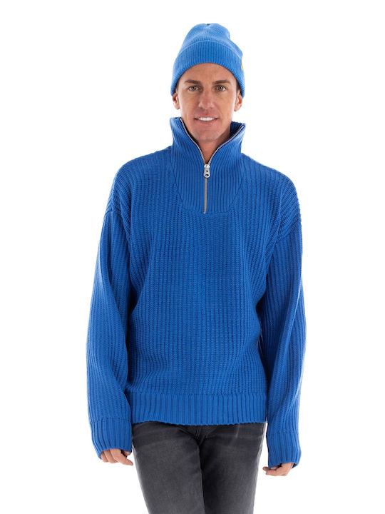 Jack & Jones Wale Knit Half Zip - Blue Iolite [Size XL]