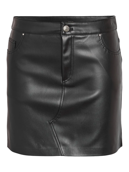 Noisy May Kate PU Skirt - Black