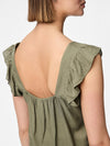 Pieces Pia Short Sleeve Top - Deep Lichen Green