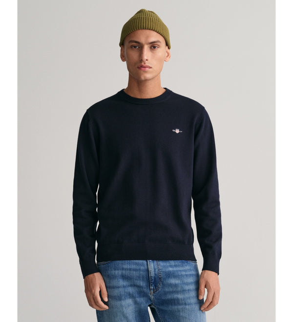 Gant Classic Cotton C-Neck - Evening Blue