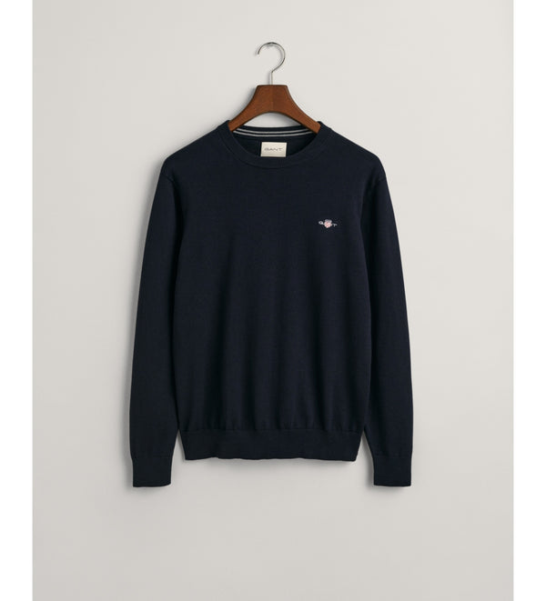 Gant Classic Cotton C-Neck - Evening Blue