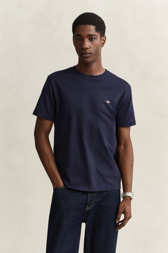 Gant Regular Shield SS T-Shirt - Evening Blue