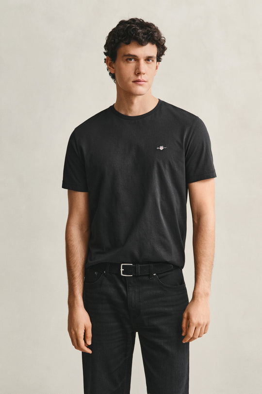 Gant Regular Shield SS T-Shirt - Black