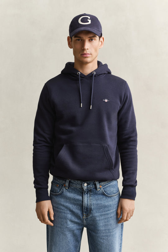 Gant Reg Shield Hoodie - Evening Blue