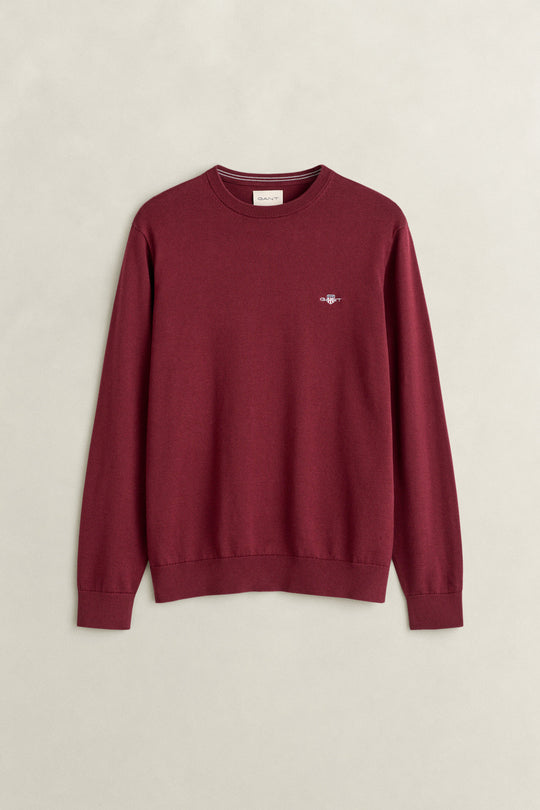 Gant Cotton Sweater - Deep Grape Wine