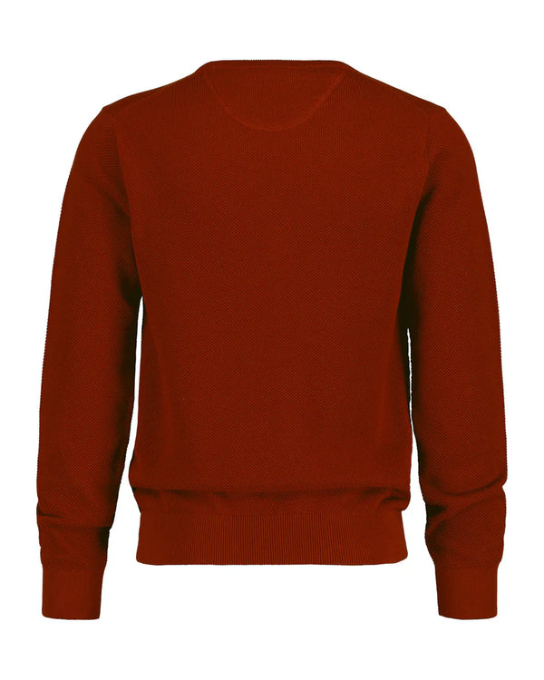 Gant Cotton Pique C-Neck - Modern Rust