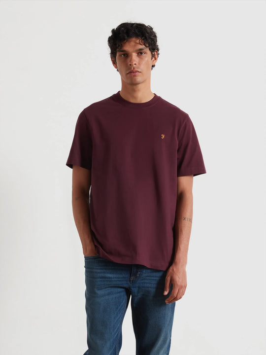 Farah Danny Regular Short Sleeve Tee - Bordeaux