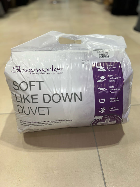 Sleepworks Soft Like Down Duvet - 4.5 Tog