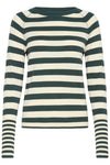 B.Young MMorla Long Cuff Top - Green Gables Mix