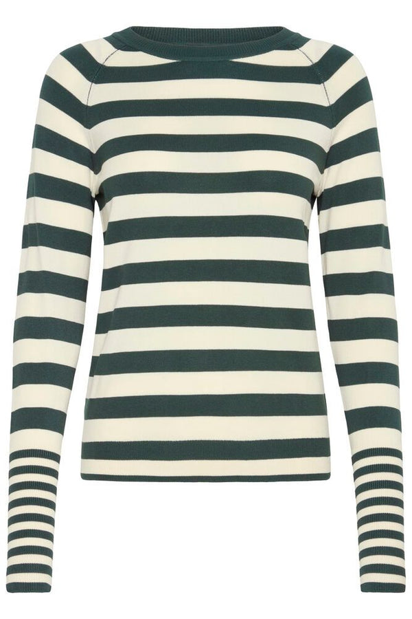 B.Young MMorla Long Cuff Top - Green Gables Mix