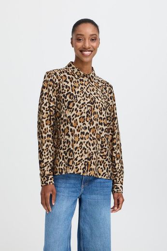 B.young Ihamma Long Sleeve Shirt - Humus Leopard