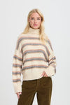 B.Young Monna Stripe Jumper - Birch Melange