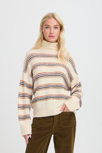 B.Young Monna Stripe Jumper - Birch Melange