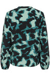 B.young Ibine Smock Long Sleeve Blouse - Blurry Green