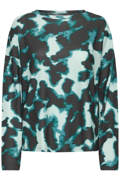 B.young Pieta Aop Top - Blurry Green