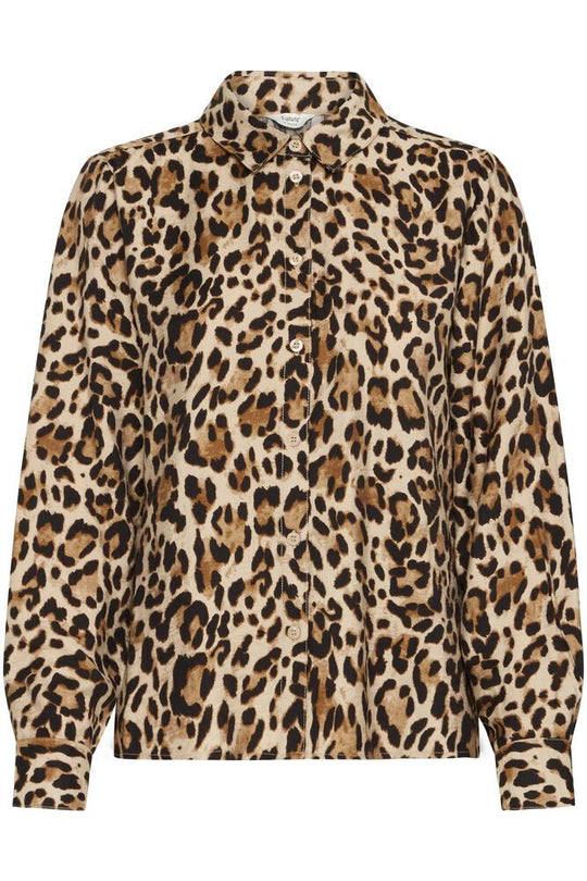 B.young Ihamma Long Sleeve Shirt - Humus Leopard Mix