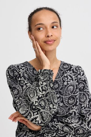 B.Young Gizel Blouse - Black Mix