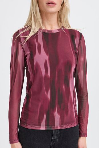 B.Young Paloma Mesh Long Sleeve Top