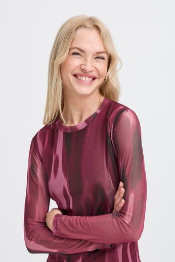 B.Young Paloma Mesh Long Sleeve Top