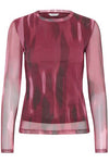 B.Young Paloma Mesh Long Sleeve Top