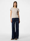Pieces May Short Sleeve Tee - Silver Gray