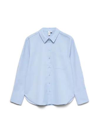 Vero Moda Inge Long Sleeve Shirt - Brunnera Blue