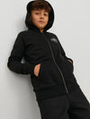 Jack & Jones Space Logo Sweat Zip Hood - Black