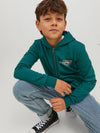 Jack & Jones Space Logo Sweat Zip Hood - Deep Teal 140 [Size 10]