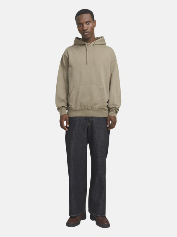 Jack & Jones Charge Faded Sweat Hood - Silver Sage