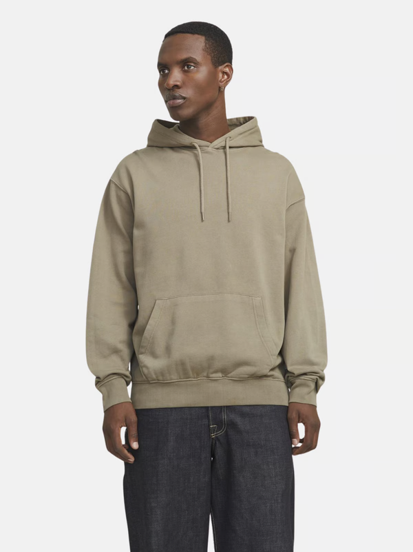 Jack & Jones Charge Faded Sweat Hood - Silver Sage