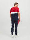 Jack & Jones Reid Blocking Tee SS Noos - Tango Red