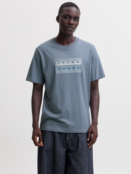 Jack & Jones Fusion Box Print - Blue Mirage